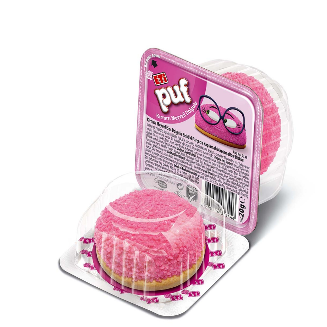 Eti Puf Çilekli ( 3 ADET ) 18Gr