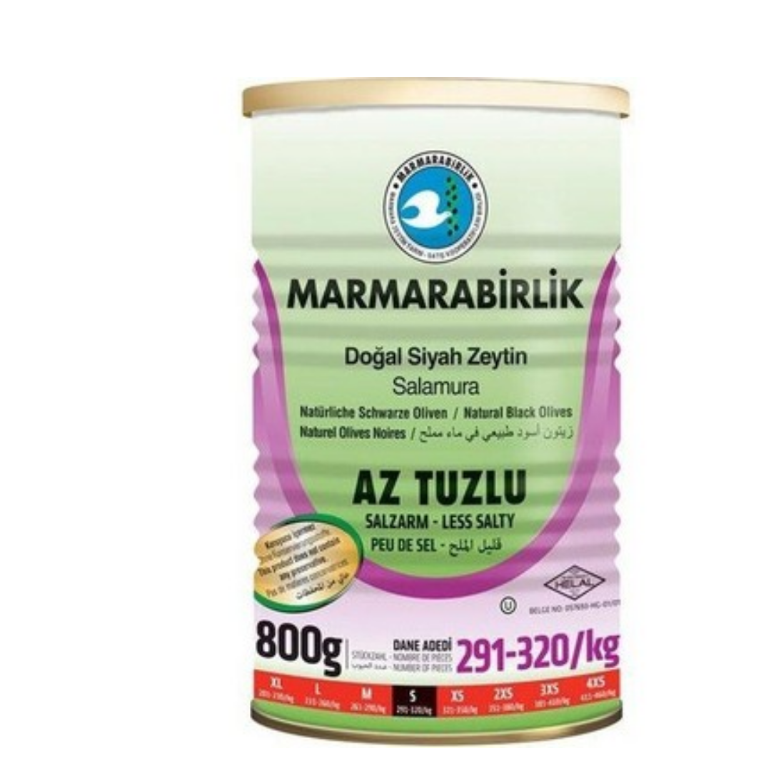 Marmarabirlik Az Tuzlu Hususi Zeytin Teneke 800 Gr