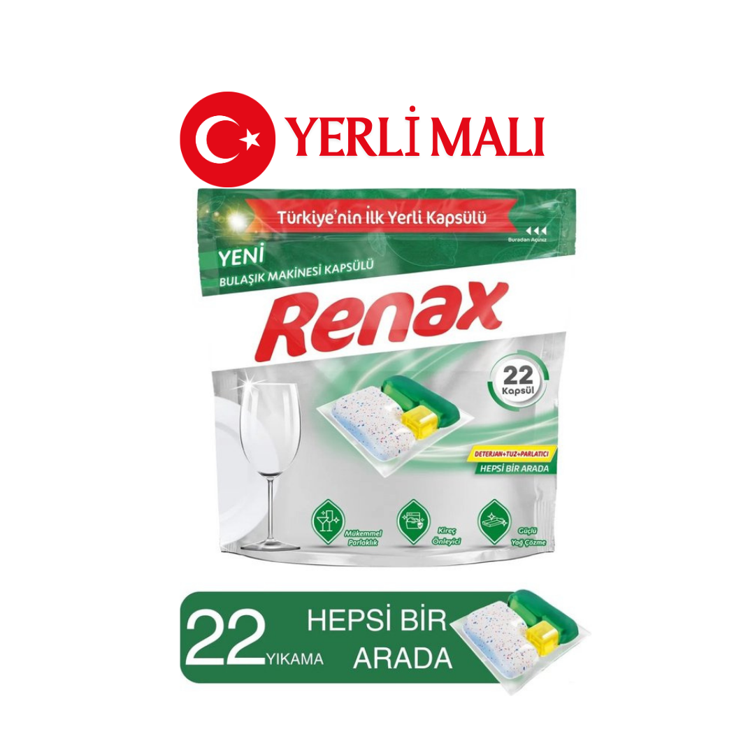 Renax Bulaşık Makinesi Tableti 22 Kapsül