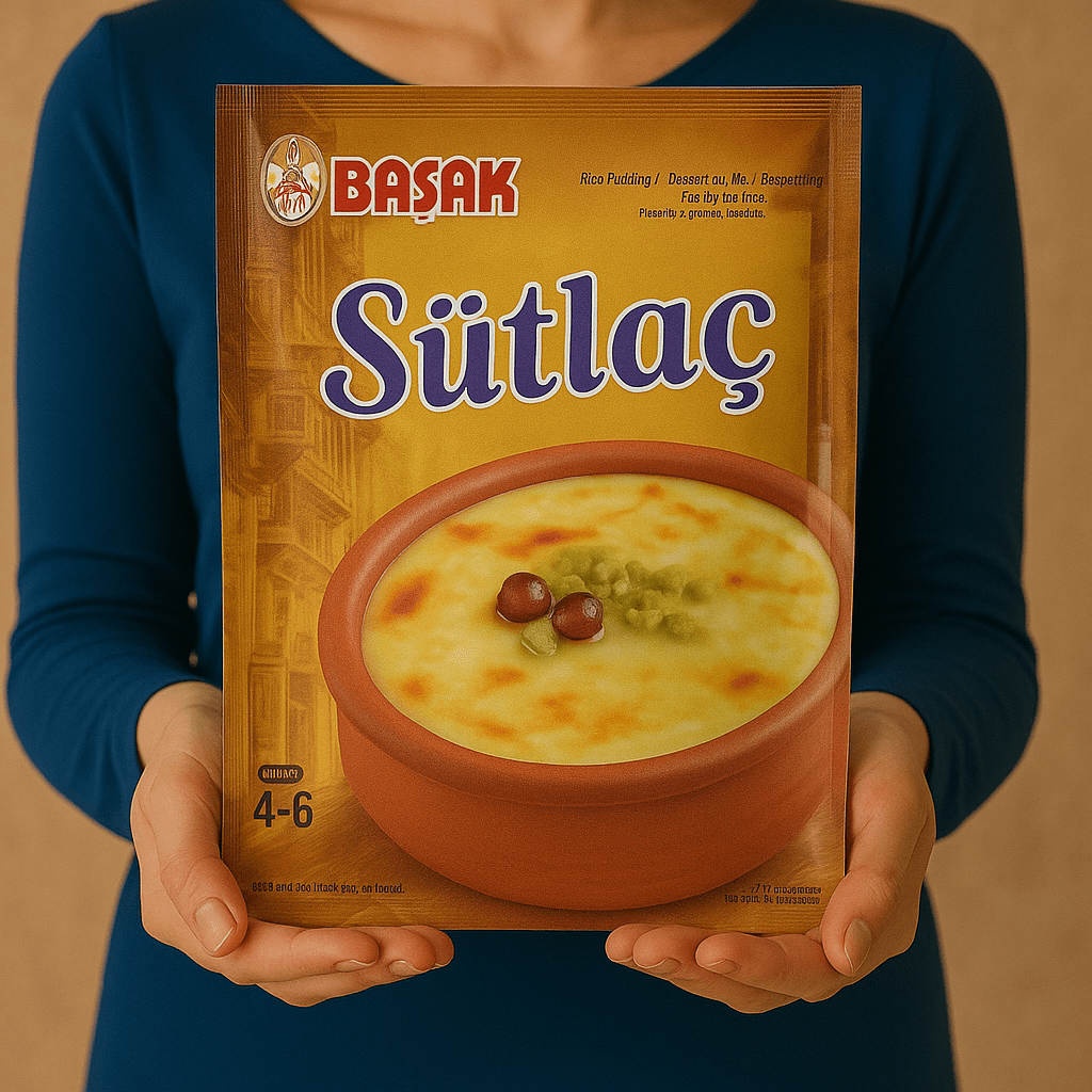 Nazlikoy Başak Sütlaç 155gr, geleneksel Türk sütlaç tatlısı, kremalı ve lezzetli gıda ürününün görüntüsü.