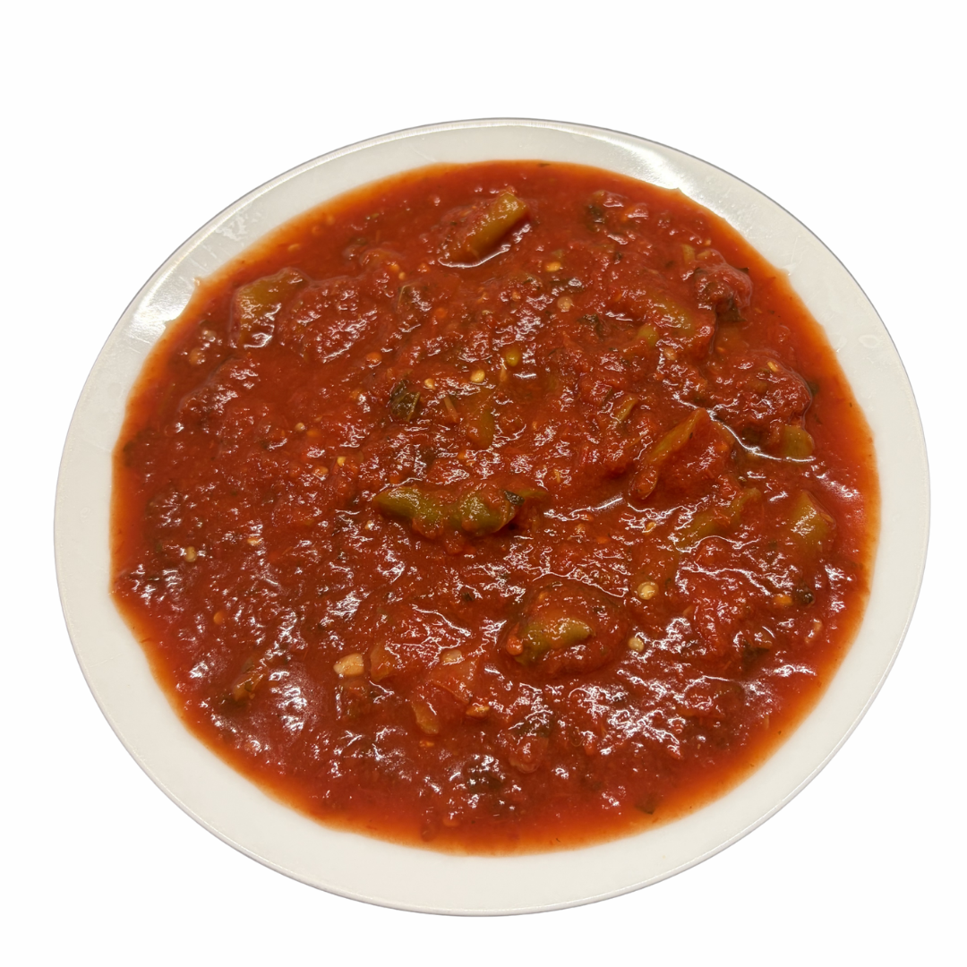 Jar of Aytac Acı Domates Turşusu with spicy tomato slices in brine, approximately 575 grams, on a white background.