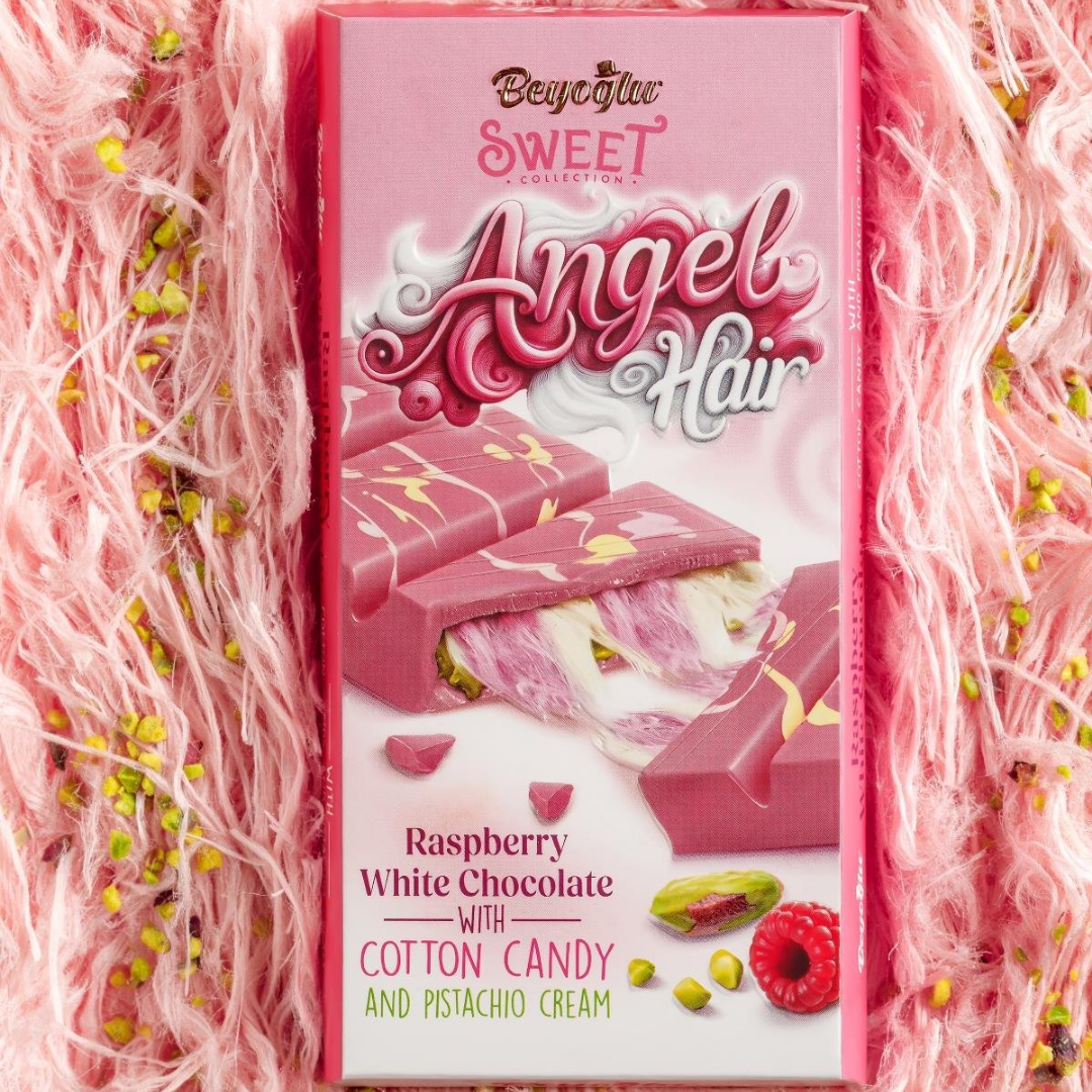 Beyoğlu Pişmaniyeli &amp; Antep Fıstıklı Frambuazlı Beyaz Çikolata 170 Gr