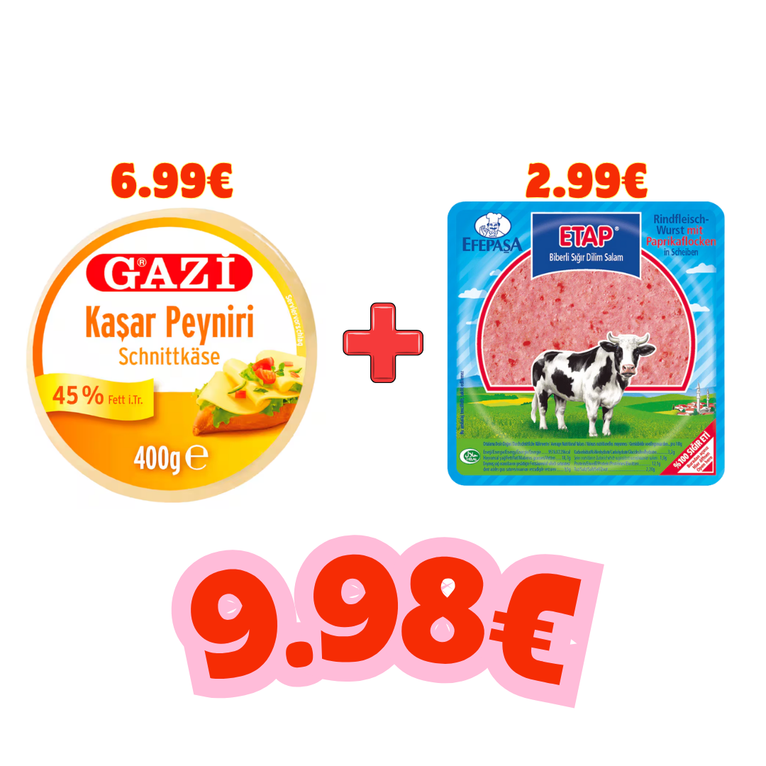 GAZİ Kaşar 400 Gr + ETAP Salam 200 Gr – Combi Paket