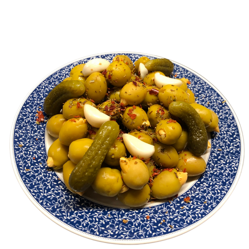 Badem Dolgulu Jumbo Yeşil Zeytin Marinesi 700Gr