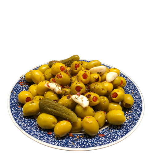 Biber Dolgulu Jumbo Yeşil Zeytin Marinesi 700Gr