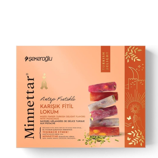 Şekeroğlu Fıstıklı Karışık Fitil Lokum 300Gr