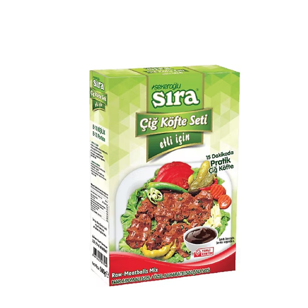Sıra Etli Çiğ Köfte Seti 500Gr