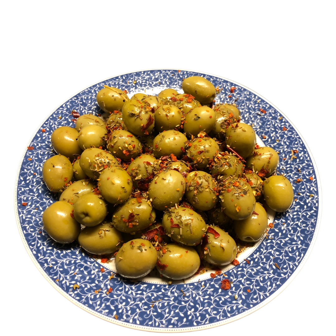 Jumbo Çekirdekli Yeşil Zeytin(Zeytin Süsü Marineli) 1Kg