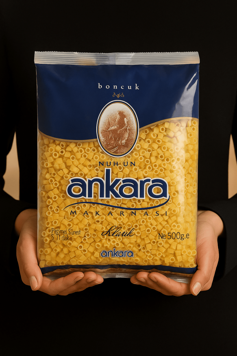 Nazlikoy markalı Ankara Boncuk gıda, 500 gram paket, renkli küçük şekerlemeler veya boncuklar.