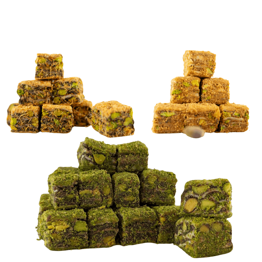 Baklava Dilimli Lokum( 3 Çeşit ) 500gr - Nazlikoy