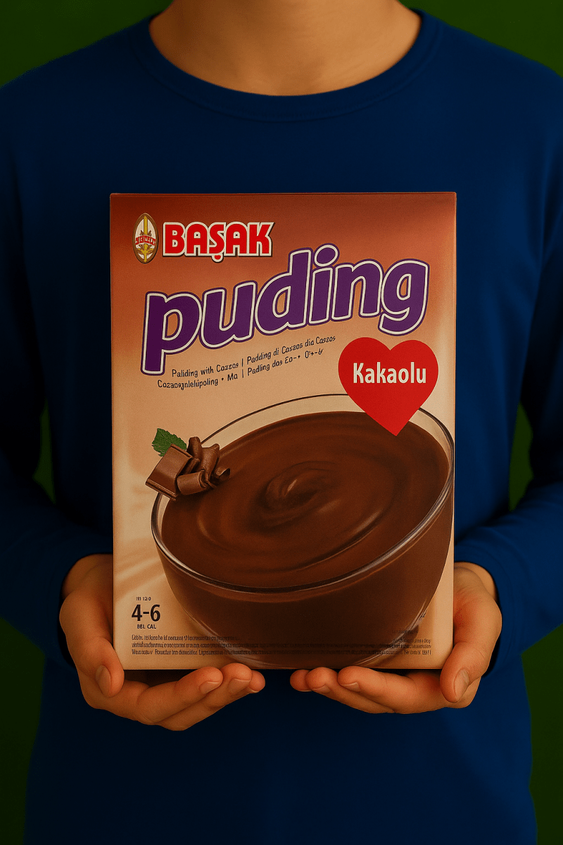 Nazlikoy Başak Puding Kakaolu 105g, lezzetli ve kremalı kakaolu puding, gıda ürününe ait görüntü.