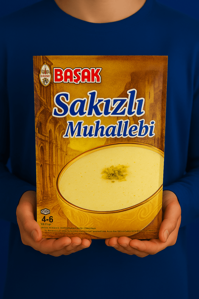 Nazlikoy Başak Sakızlı Muhallebi 150gr, sakız aromalı geleneksel Türk tatlısı, kremalı ve sakızlı görünüm.