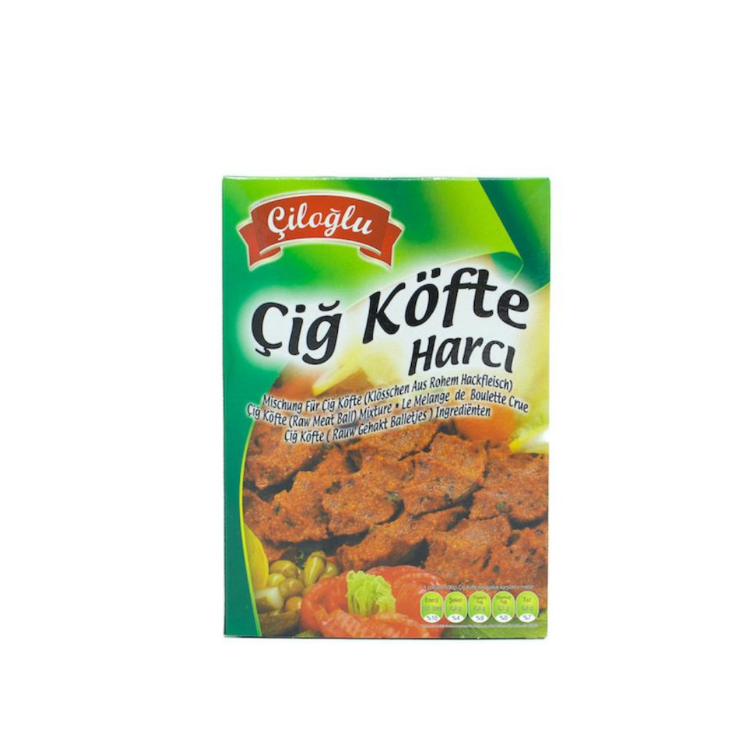 Nazlikoy Çiloğlu Çiğköfte Harcı 100g, geleneksel Türk çiğköfte harcı, ince kıyılmış baharatlar ve baharatlı karışım.