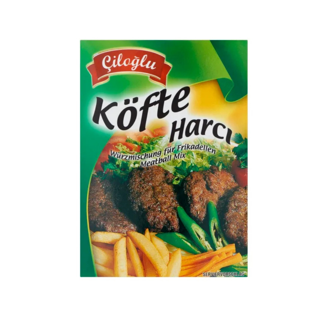 Nazlikoy Çiloğlu Köfte Harcı 90Gr, baharatlı ve hazır köfte harcı, geleneksel lezzetler için kullanılır.