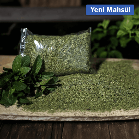 Nazlikoy kuru nane, 100 gram taze ve aromatik kuru nane yaprakları, doğal bitki baharat.