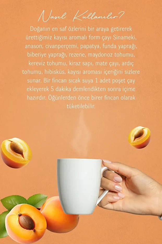 Kayısı Aromalı Form Çayı (Süzen Poşet 40'lı)