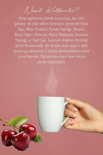 Kiraz Saplı Karışık Bitki Çayı (Süzen Poşet 40'lı)
