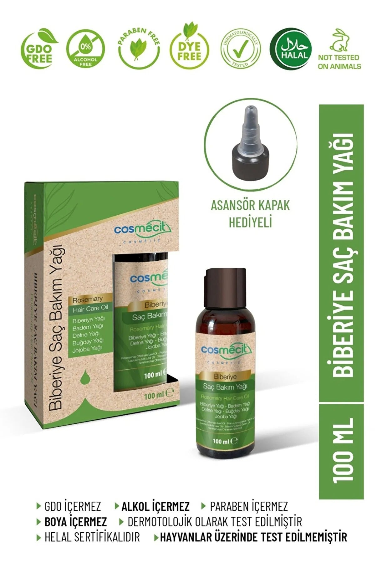 Biberiyeli Saç Bakım Yağı 100 Ml