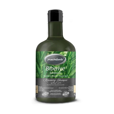 Nazlikoy Biberiye Şampuanı 400 ml, doğal bitki özleriyle saç ve saç derisini güçlendiren şampuan.