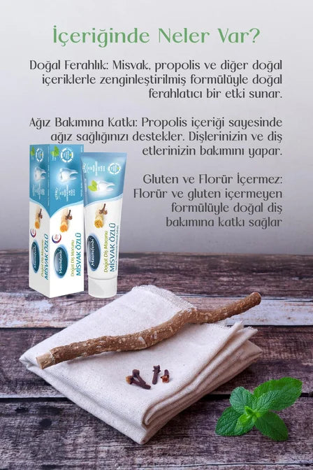 Misvak Özlü Doğal Diş Macunu 75 Ml